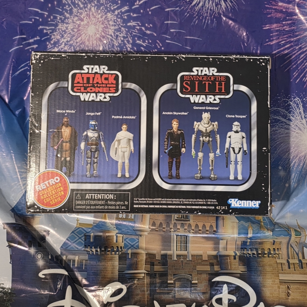 Disney Parks Star Wars Retro Collection Action Figure Set Episode II and III New